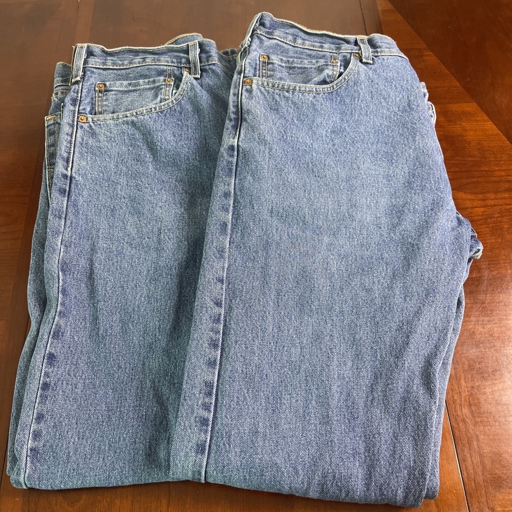 2 Pair Levi's Mens 517 36x34 Blue Jeans Workwear